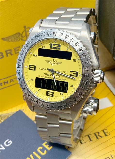 yellow breitling emergency|how does breitling emergency work.